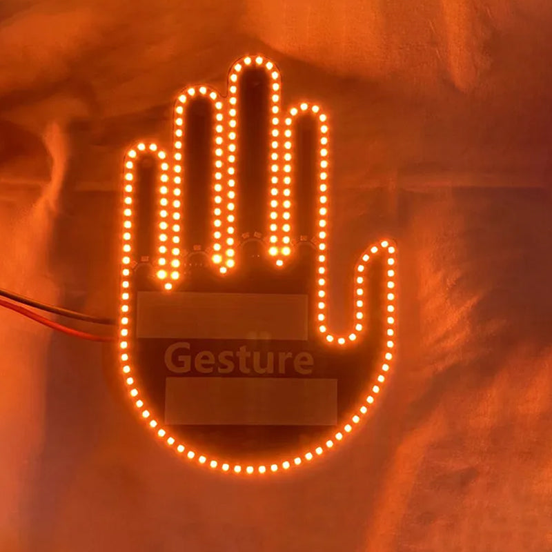 Vibe Geeks Finger Gesture Vehicle Light for Road Hand Signal with Remote Control- Battery Operated - Men 6