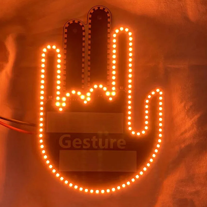 Vibe Geeks Finger Gesture Vehicle Light for Road Hand Signal with Remote Control- Battery Operated - Men 7