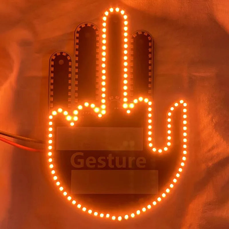 Vibe Geeks Finger Gesture Vehicle Light for Road Hand Signal with Remote Control- Battery Operated - Men 8