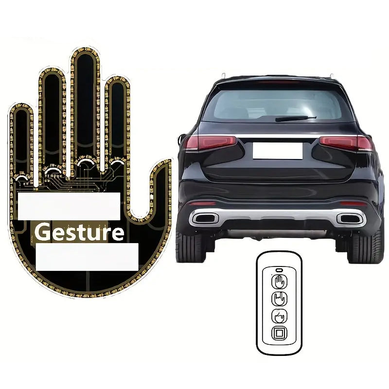 Vibe Geeks Finger Gesture Vehicle Light for Road Hand Signal with Remote Control- Battery Operated - Men 9