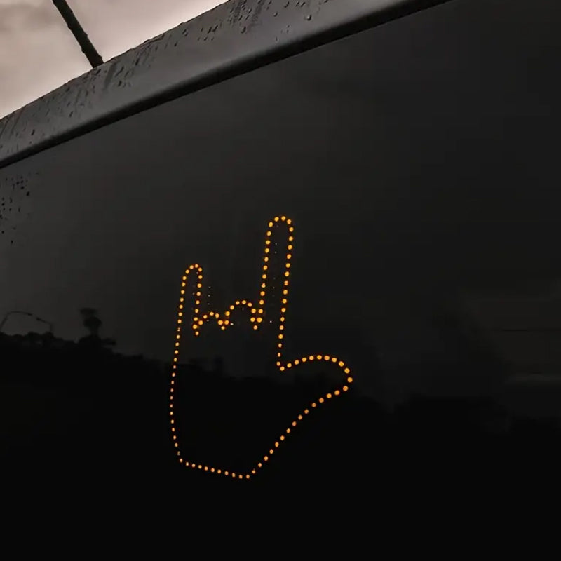 Vibe Geeks Finger Gesture Vehicle Light for Road Hand Signal with Remote Control- Battery Operated - Men 10