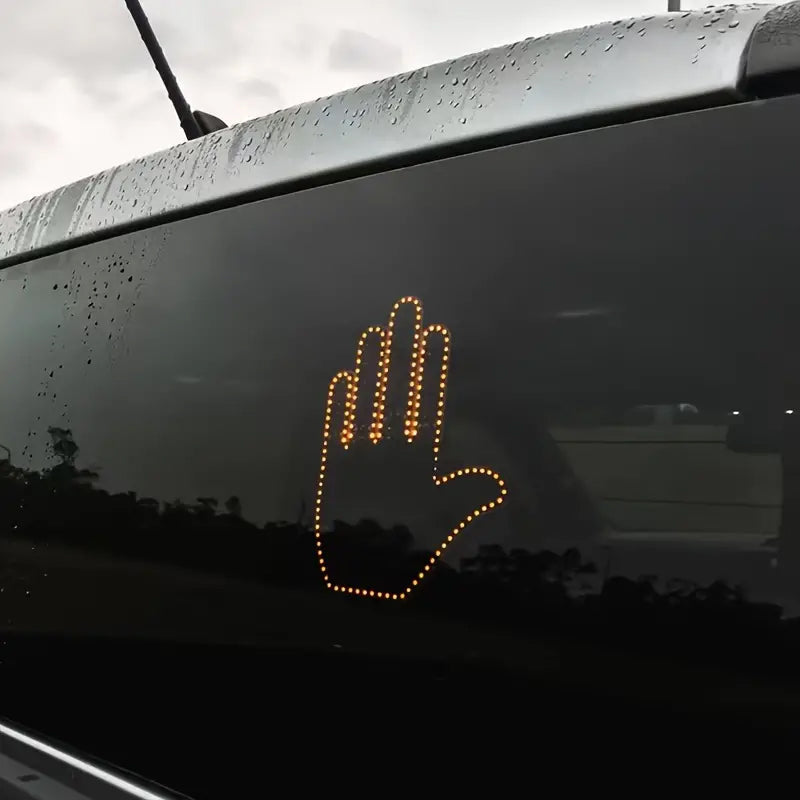 Vibe Geeks Finger Gesture Vehicle Light for Road Hand Signal with Remote Control- Battery Operated - Men 11