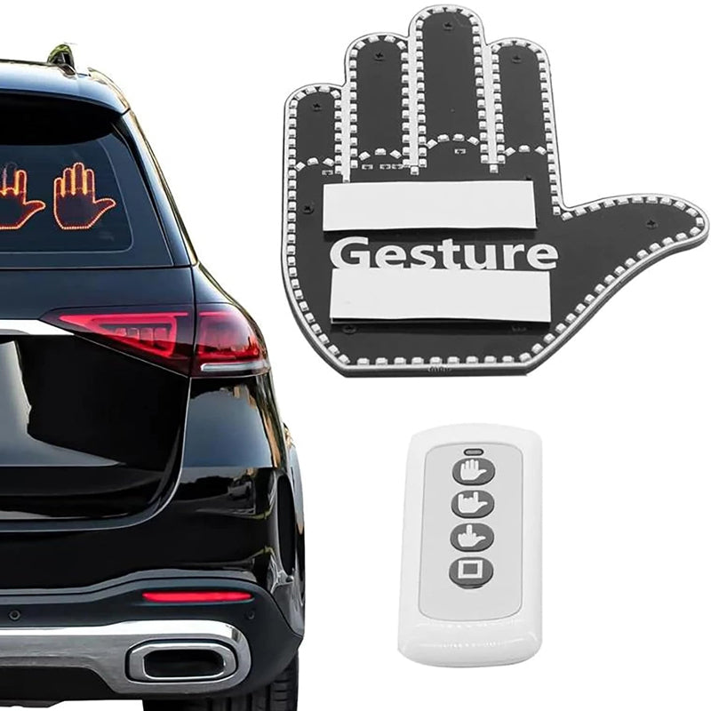 Vibe Geeks Finger Gesture Vehicle Light for Road Hand Signal with Remote Control- Battery Operated - Men 13