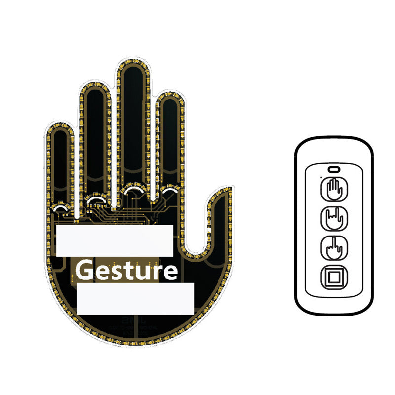 Vibe Geeks Finger Gesture Vehicle Light for Road Hand Signal with Remote Control- Battery Operated - Men 15