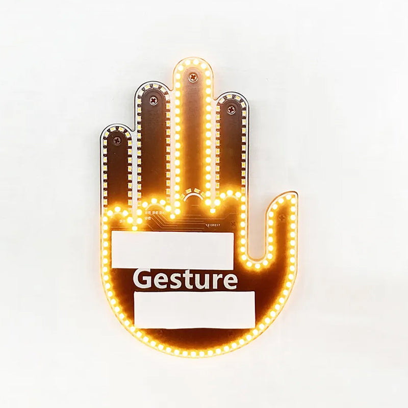 Vibe Geeks Finger Gesture Vehicle Light for Road Hand Signal with Remote Control- Battery Operated - Women 3