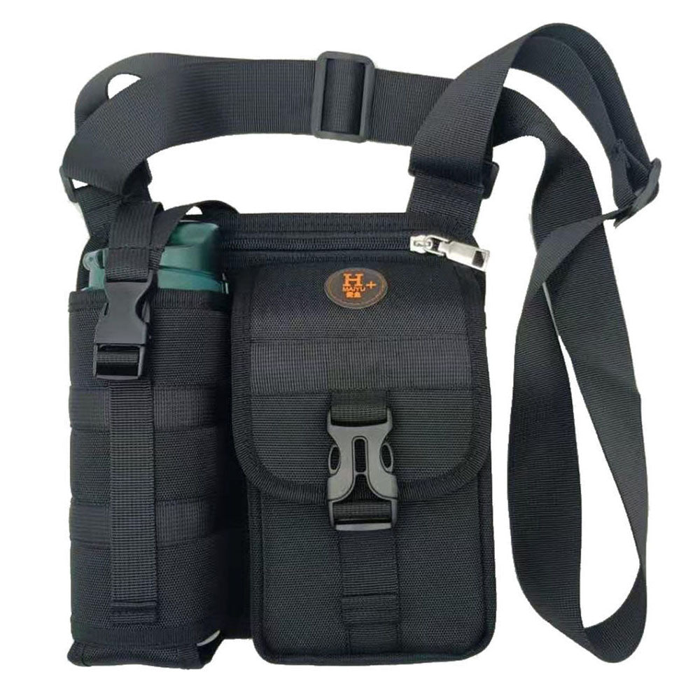 Vibe Geeks Waterproof Camping Wear Resistant Chest Crossbody Sling Shoulder Bags with Water Bottle Holder - Navy 7