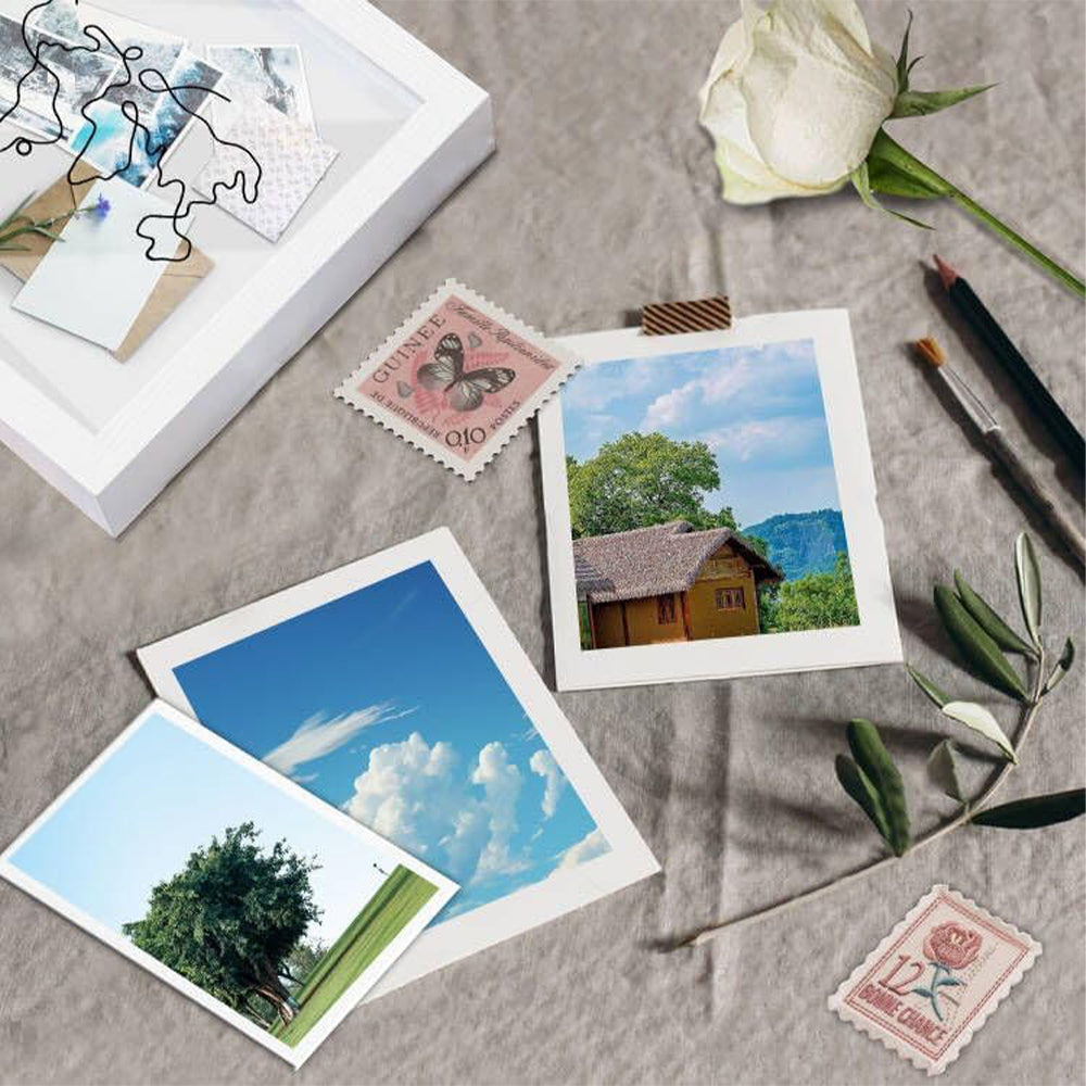 Vibe Geeks Adventure Archive Box Wood Frame Travel Tickets Keepsakes Storage Frame - Coffee - Medium 13