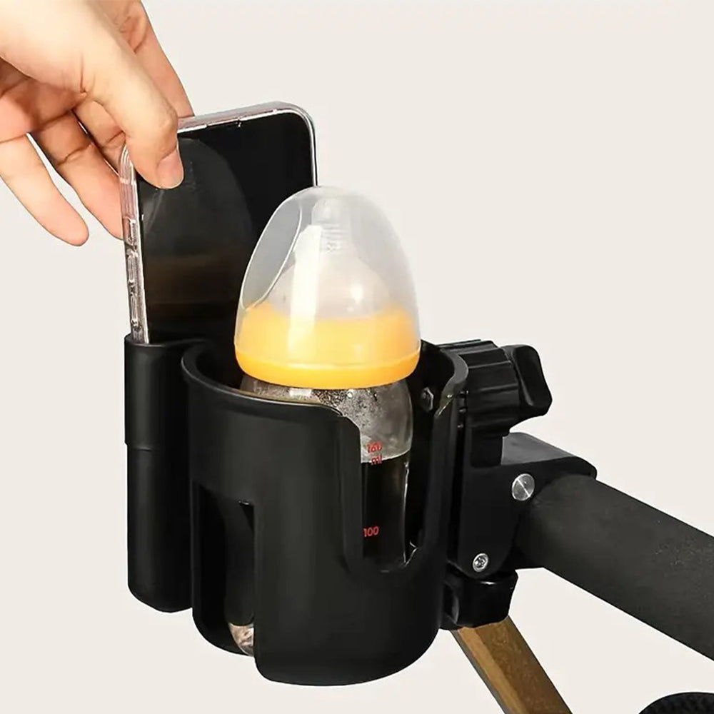 Vibe Geeks Convenient 2-in-1 Stroller Cup and Phone Holder for On-the-go Parenting - White 3