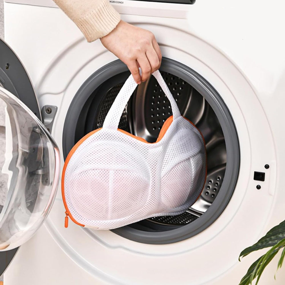 Vibe Geeks High Permeability Mesh Bra-shaped Lingerie Laundry Bags with Handle and Zipper - Grey 8