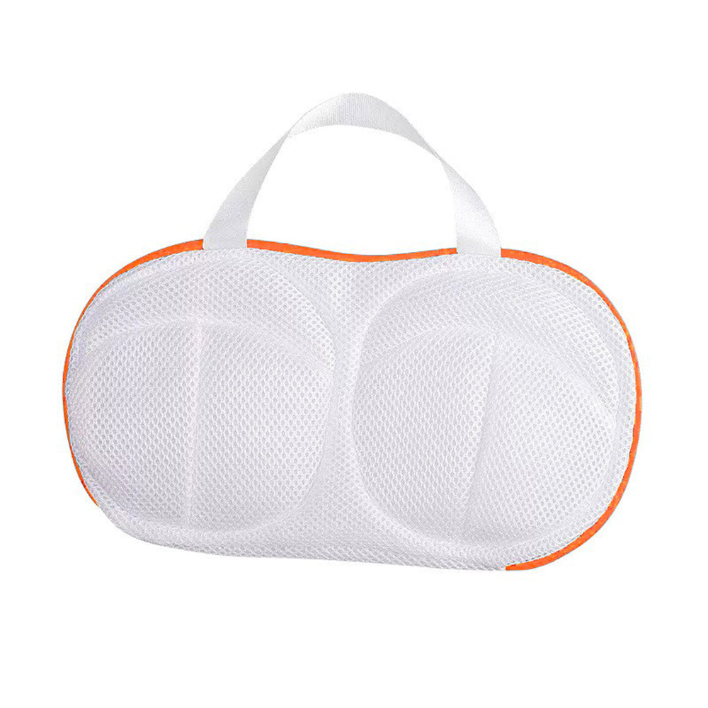 Vibe Geeks High Permeability Mesh Bra-shaped Lingerie Laundry Bags with Handle and Zipper - Orange