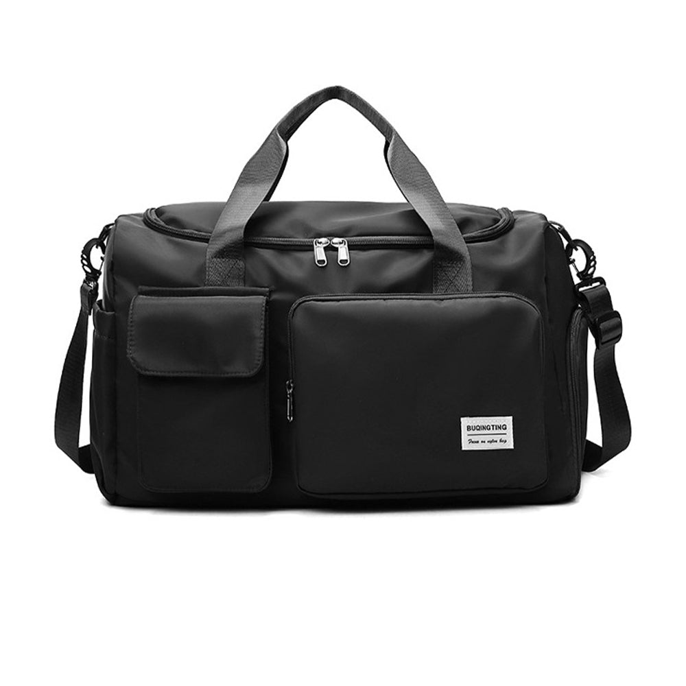 Vibe Geeks Waterproof and Lightweight Zipper Sports Gym Bag with Shoe Compartment - Navy 5