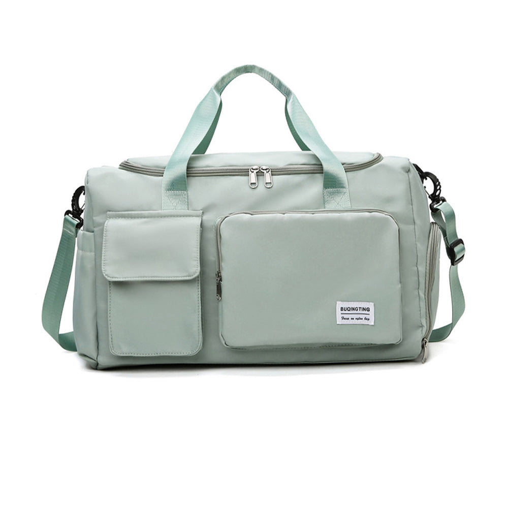 Vibe Geeks Waterproof and Lightweight Zipper Sports Gym Bag with Shoe Compartment - Sky Blue 12