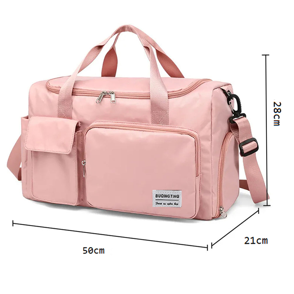 Vibe Geeks Waterproof and Lightweight Zipper Sports Gym Bag with Shoe Compartment - Sky Blue 14