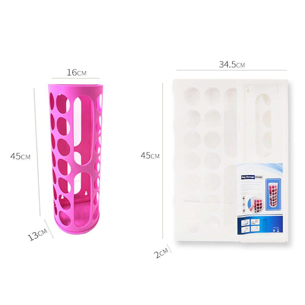 Vibe Geeks Handy Laundry Grocery Bag Storage Holder - Pink 15