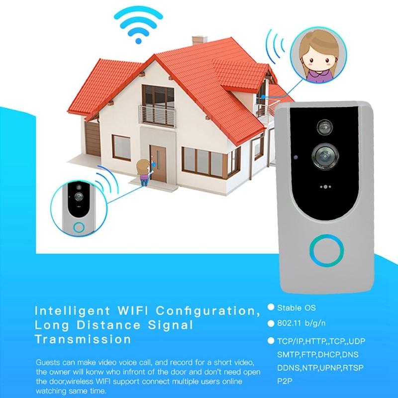 Smart Wifi Video Doorbell With Night Vision - Remote Monitoring 12