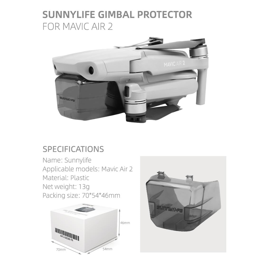 Protective Cover Hood for Dji Mavic Air 2 Camera 7