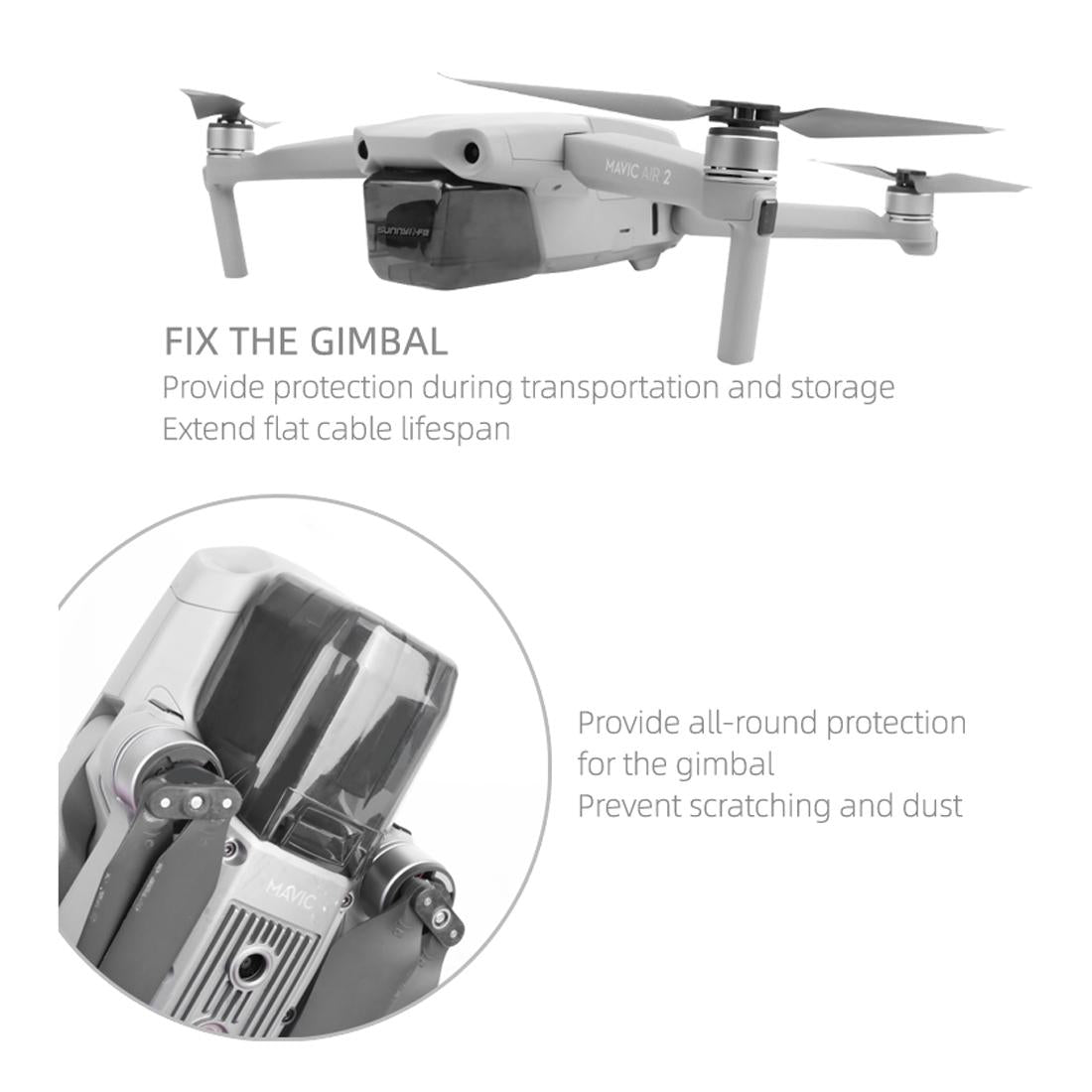 Protective Cover Hood for Dji Mavic Air 2 Camera 8