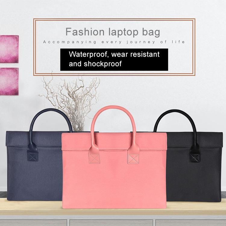 Universal 15.4 Soft Handle Laptop Bag for Macbook Samsung Sony Dell Alienware Chuwi Asus Hp - Portable & Wearable - Black 11