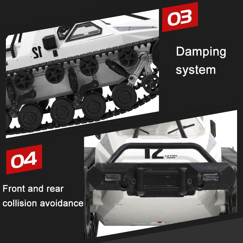 2.4g Rc Tracked Tank Off-road Vehicle Toy 1 12 Scale - Grey 11