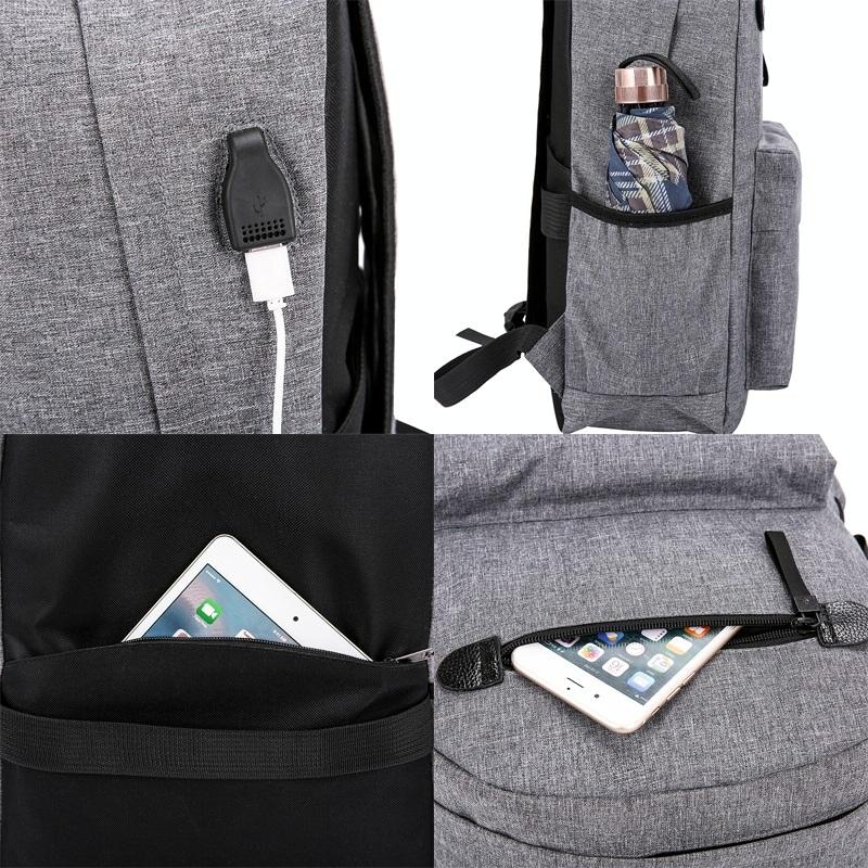Outdoor Travel Usb Backpack - Compact & Durable - Grey 11