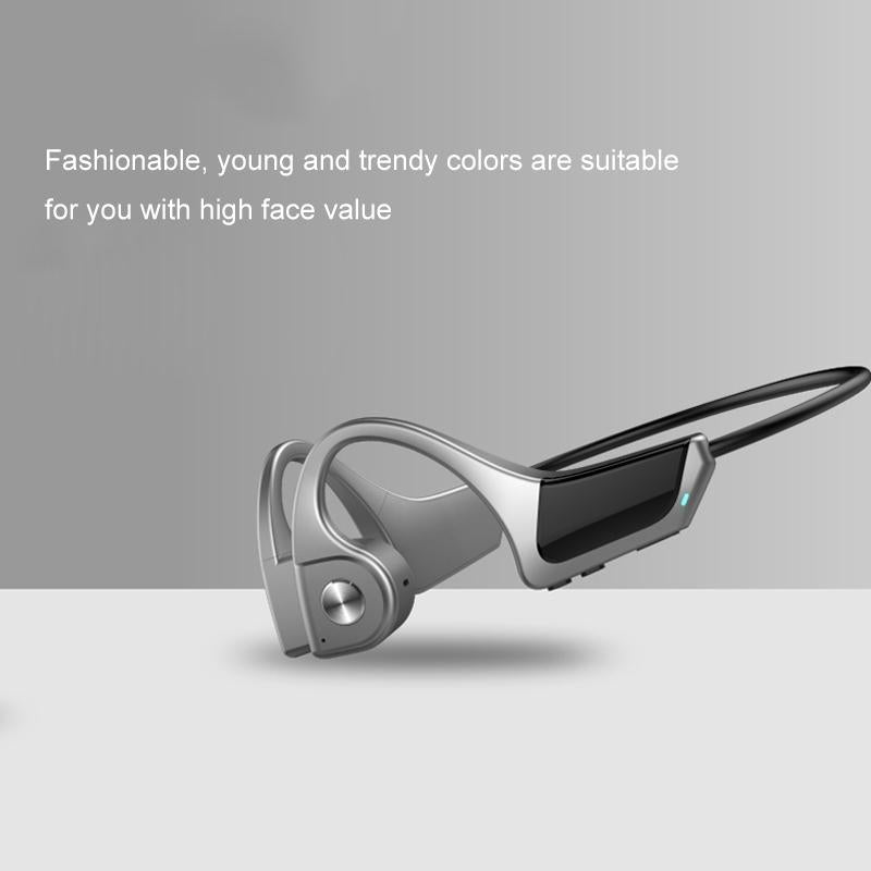 Wireless Bone Conduction Bluetooth Earphones - 4.1 Stereo 5.0 Black - Grey 9