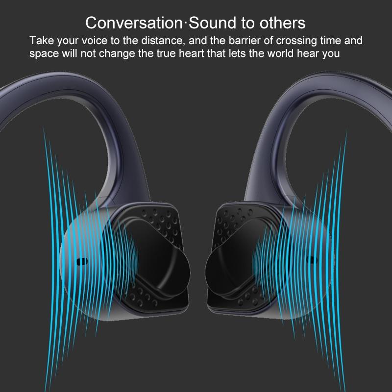 Wireless Bone Conduction Bluetooth Earphones - 4.1 Stereo 5.0 Black - Grey 13