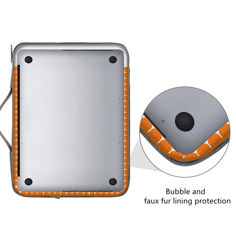 Waterproof Laptop Sleeve Bag With Zipper - Handheld - Grey 4