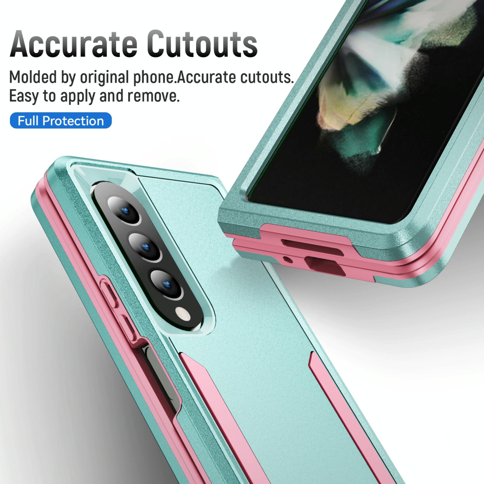 For Samsung Galaxy Z Fold4 5G Shockproof Pc Tpu Case - Purple + Black 12