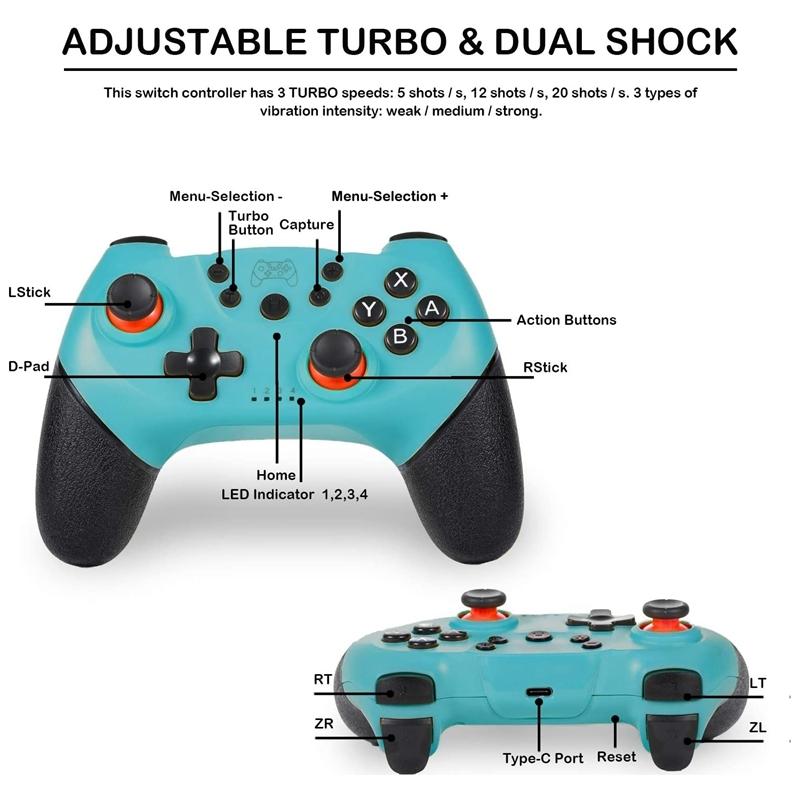 Switch Pro 6-axis Tooth Gamepad 5
