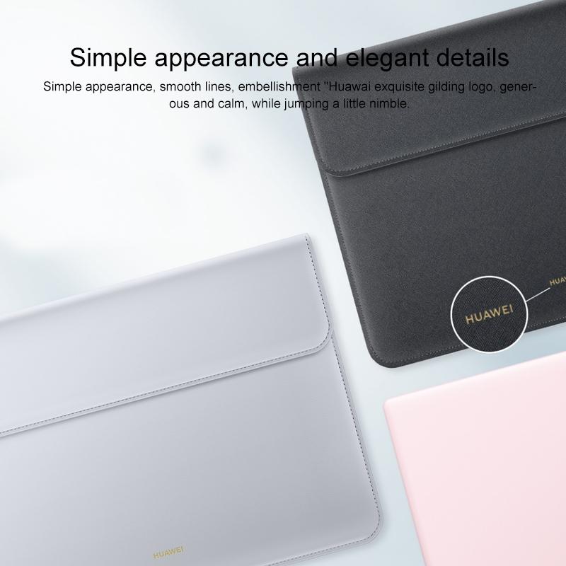 13 Inch Leather Laptop Protective Bag for Matebook x - Grey 4