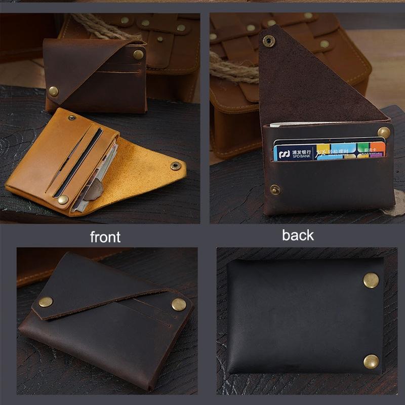 Leather Card Holder For Bank Cards Black - Purple 5