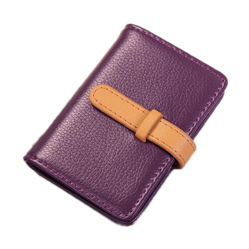 Portable Pu Leather Card Holder - Business & Credit Cards - Pink 12