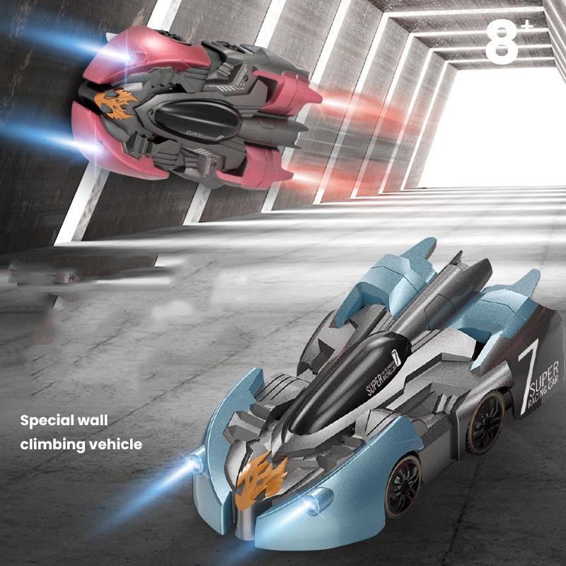 Electric Remote Control Wall Climbing Car for Kids - Mini Toy - Blue Lightning Watch Rc Edition 4