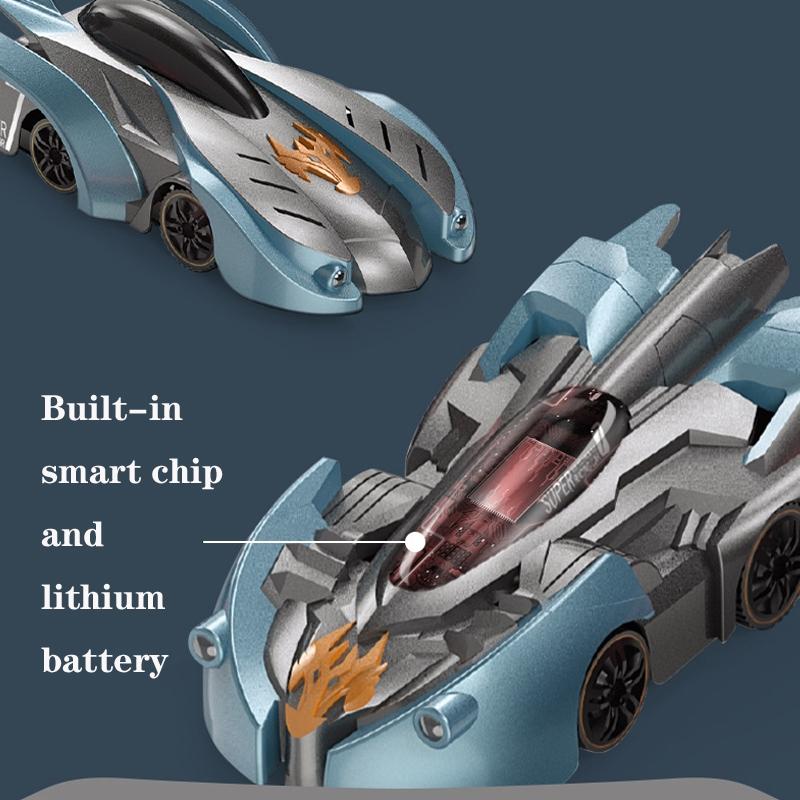 Electric Remote Control Wall Climbing Car for Kids - Mini Toy - Blue Lightning Watch Rc Edition 7