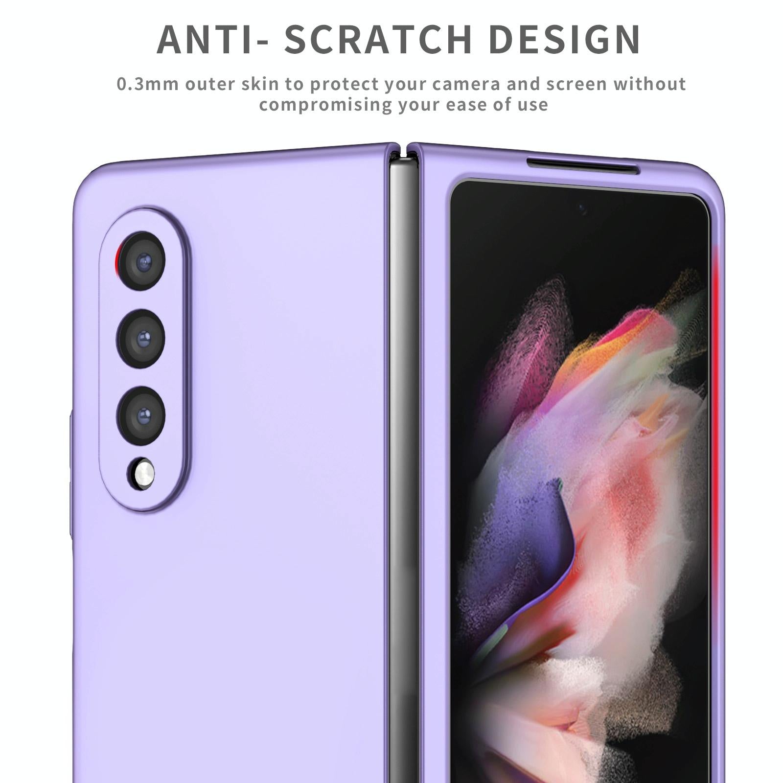 For Samsung Galaxy z Fold4 5G Foldable Armor Phone Case - Compact and Durable - Purple 11
