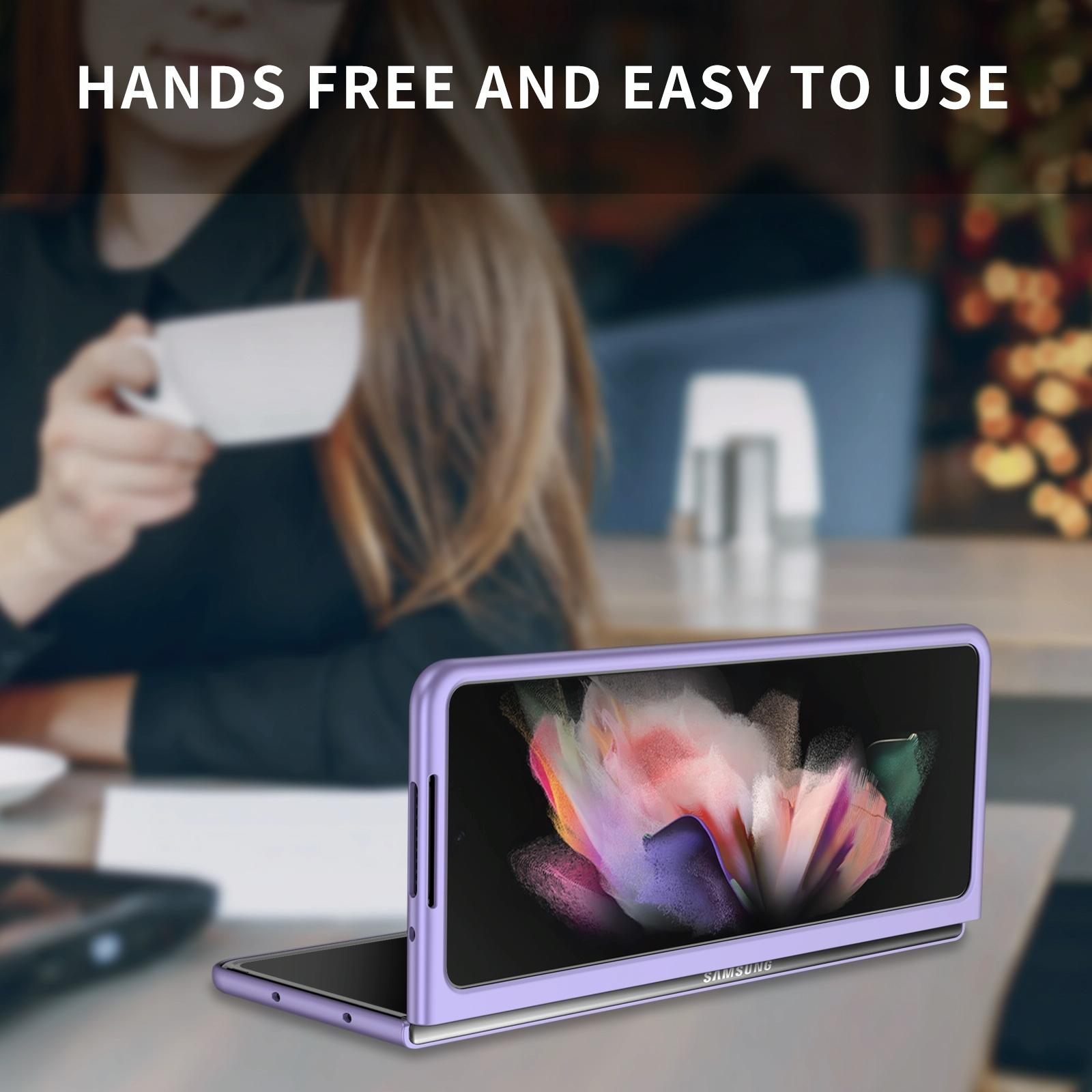For Samsung Galaxy z Fold4 5G Foldable Armor Phone Case - Compact and Durable - Purple 12