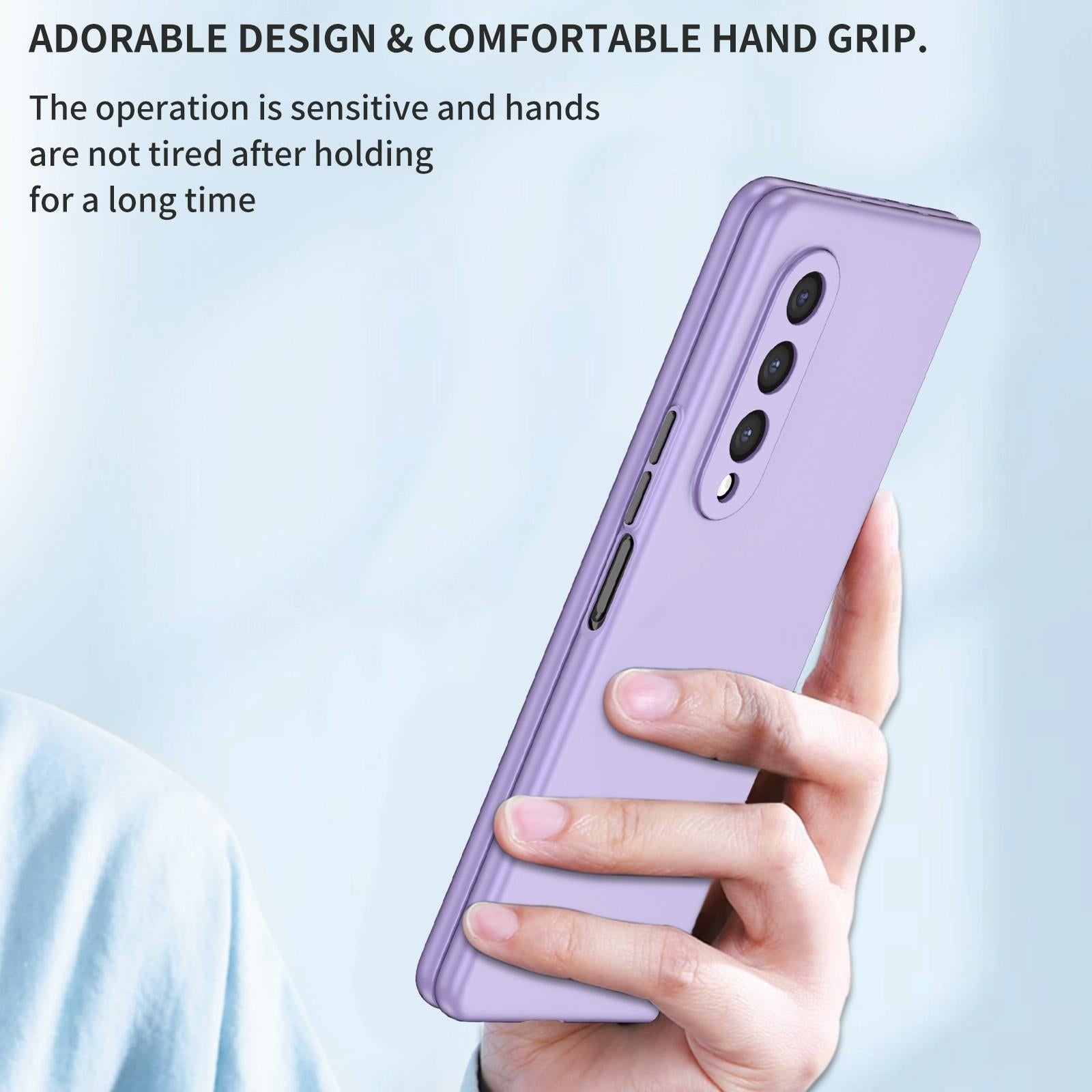 For Samsung Galaxy z Fold4 5G Foldable Armor Phone Case - Compact and Durable - Purple 13