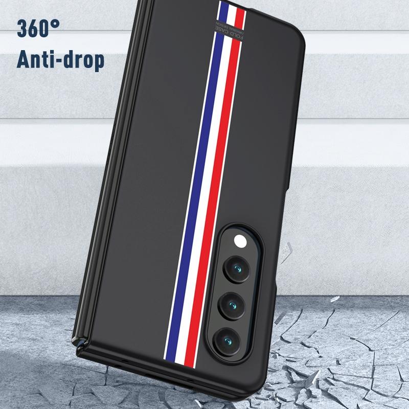For Samsung Galaxy Z Fold4 5G Frosted Skin Case - Slim & Stylish - Checkered Pink 4