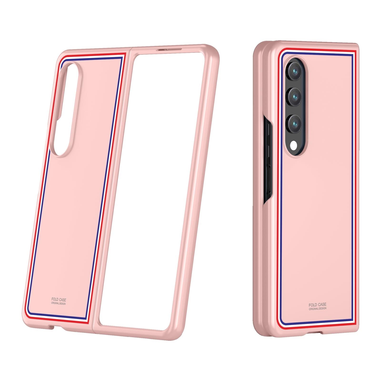 For Samsung Galaxy Z Fold4 5G Frosted Skin Case - Slim & Stylish - Checkered Pink 13