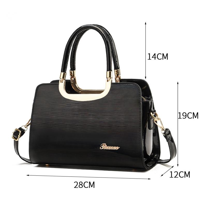 Large Capacity Leather Commuter Handbag - Bright - Brilliant Yellow 4