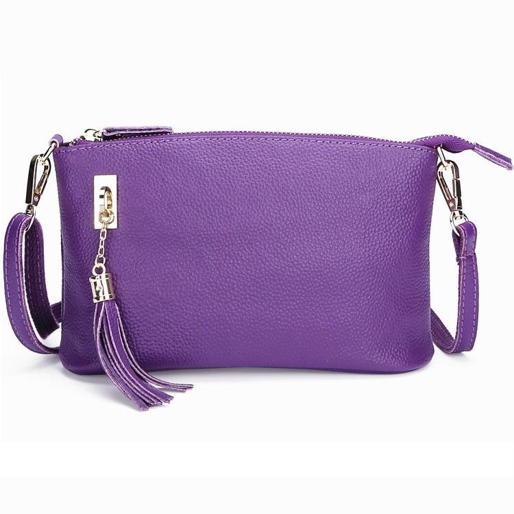 Fringed One Shoulder Bag For Women Large Capacity Casual - Light Purple 9