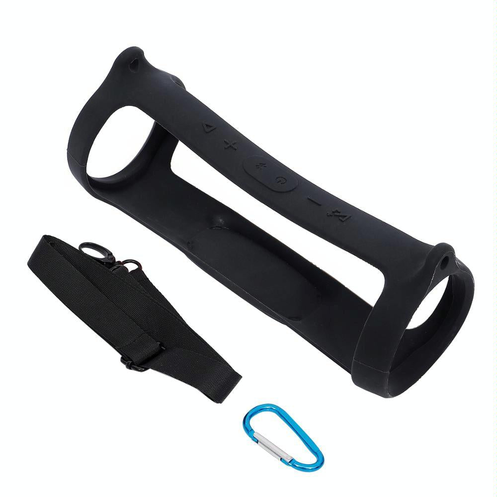 Jbl Charge 4 Speaker Cover with Strap & Carabiner - Portable Silicone Protection - Navy Blue