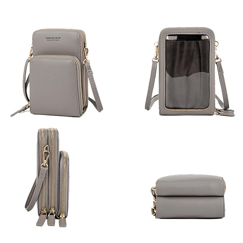 Multifunctional Touch Screen Phone Bag - Pink 5