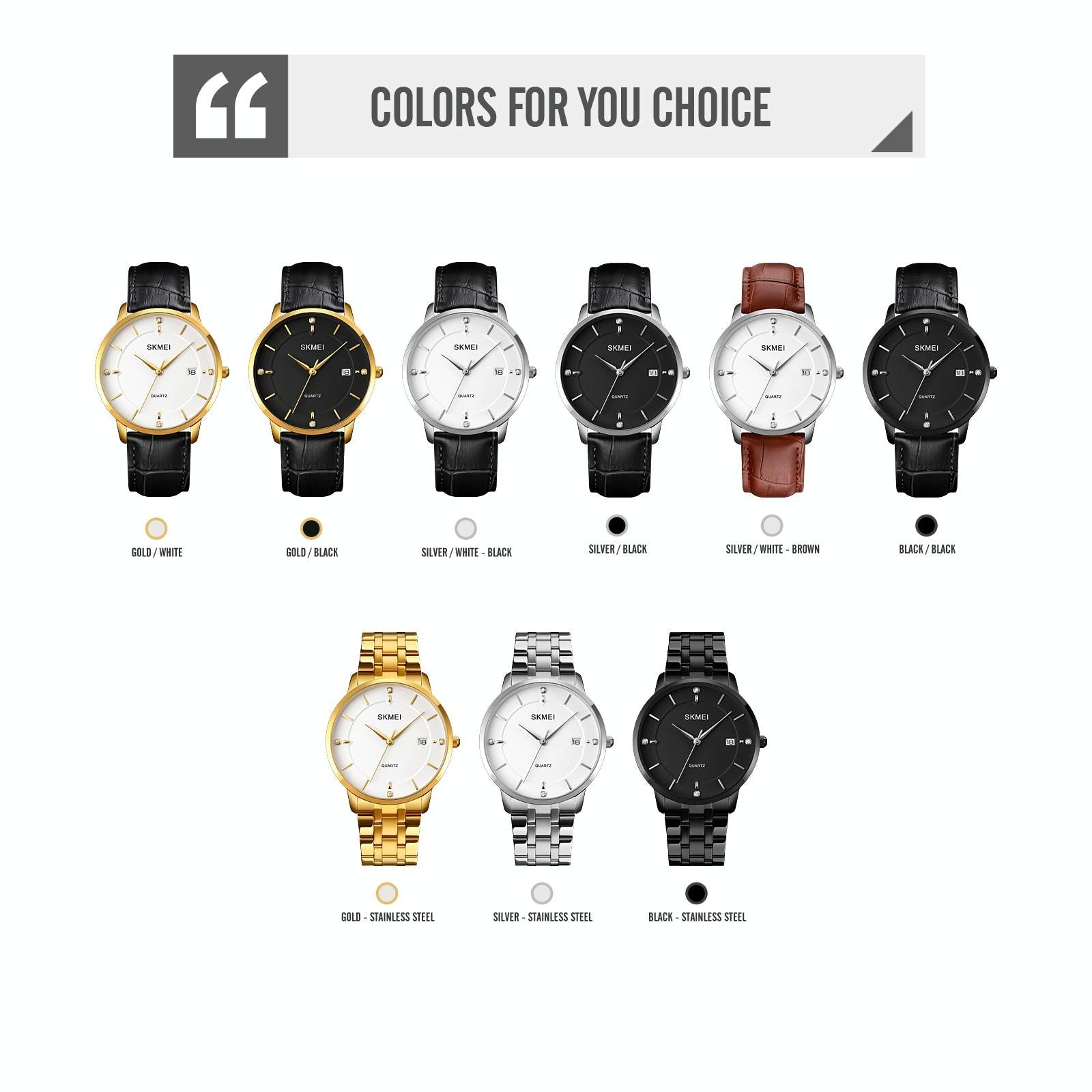 Men Casual Quartz Watch with Calendar - 1801 - Silver Steel Belt 3