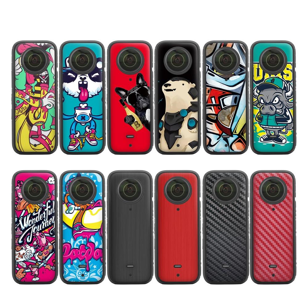 Protective Film Stickers for Dji Insta360 X3 Panoramic Camera - Pirate + Drawing Red