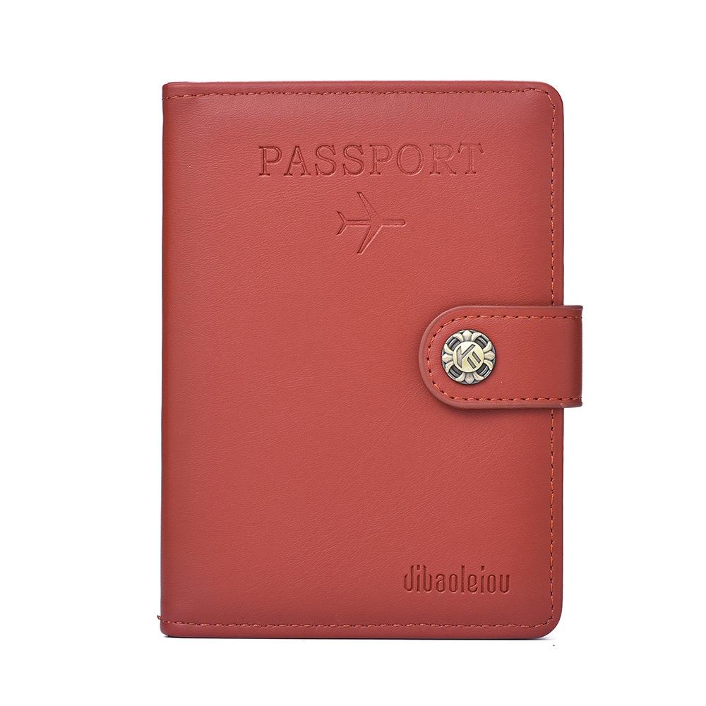 Multi Functional Passport Case With Buckle Dibaoleiou Pu Leather - Pink 10