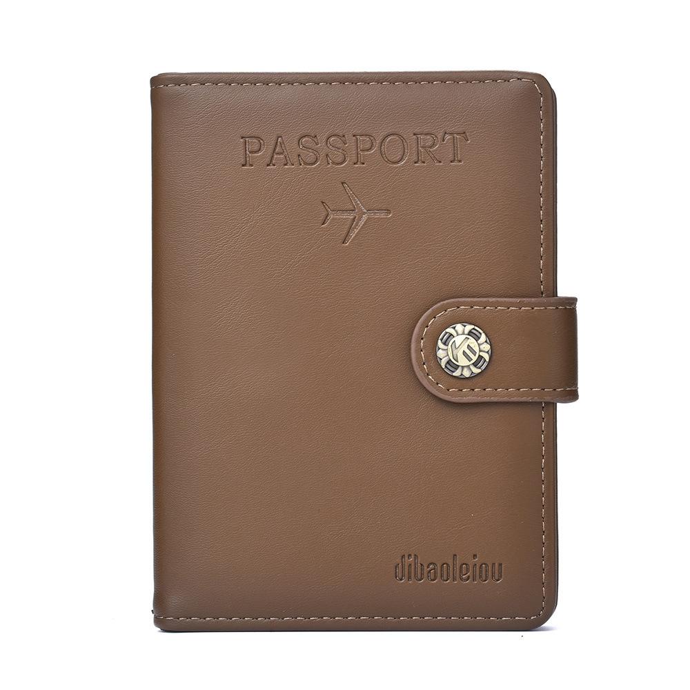 Multi Functional Passport Case With Buckle Dibaoleiou Pu Leather - Pink 12