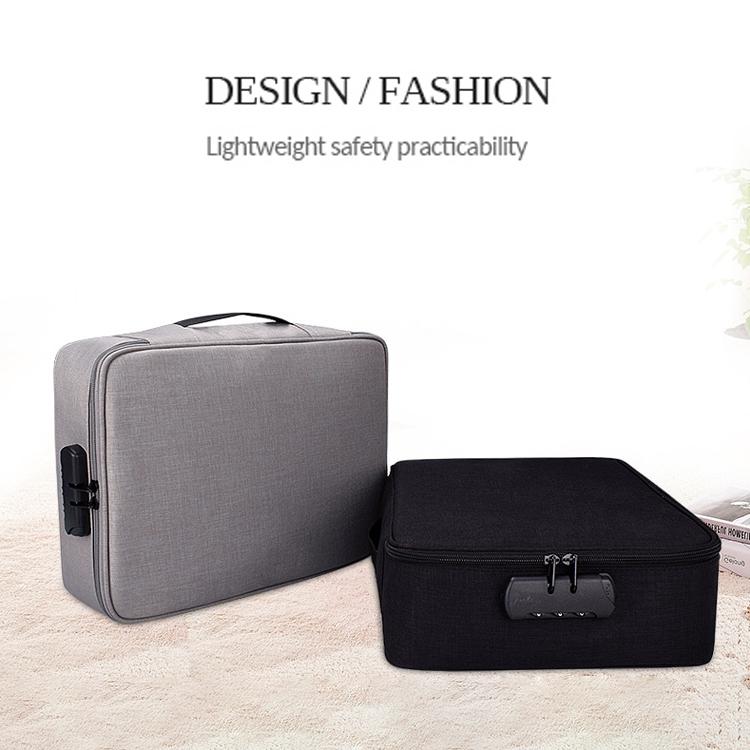 Waterproof Multi-layer Laptop Bag with Password Lock - Grey 6