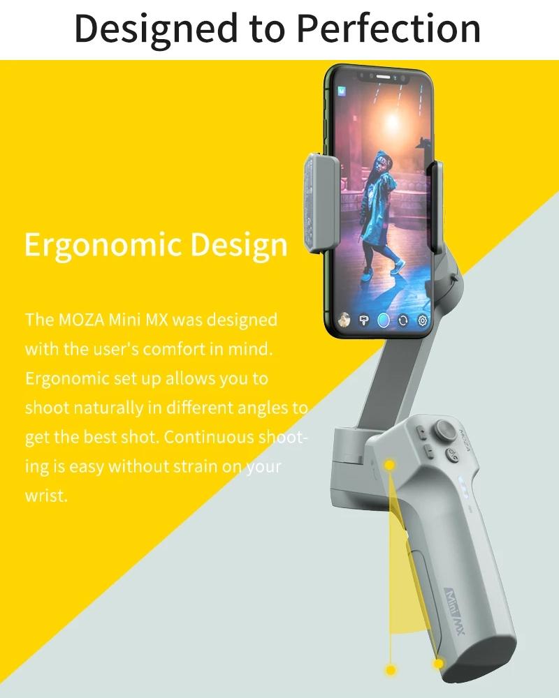 Foldable 3-axis Gimbal for Action Camera and Smartphone - Grey 8