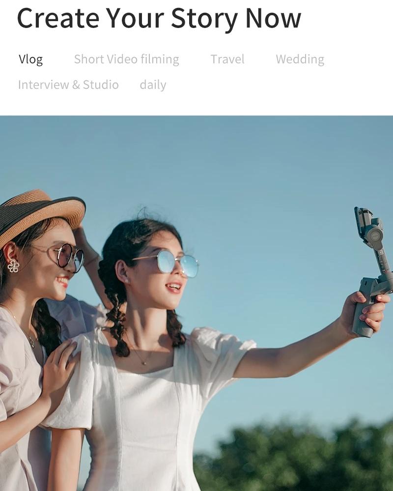 Foldable 3-axis Gimbal for Action Camera and Smartphone - Grey 11